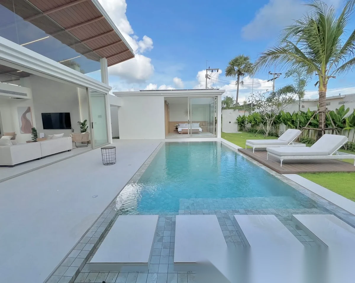 4 Bedroom Villa for rent at Asherah Villas Phase 3 complex · Thep Krasattri · Pool View — photo 2