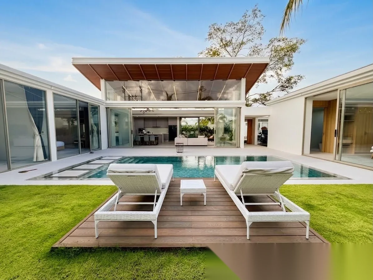4 Bedroom Villa for rent at Asherah Villas Phase 3 complex · Thep Krasattri · Pool View — photo 3