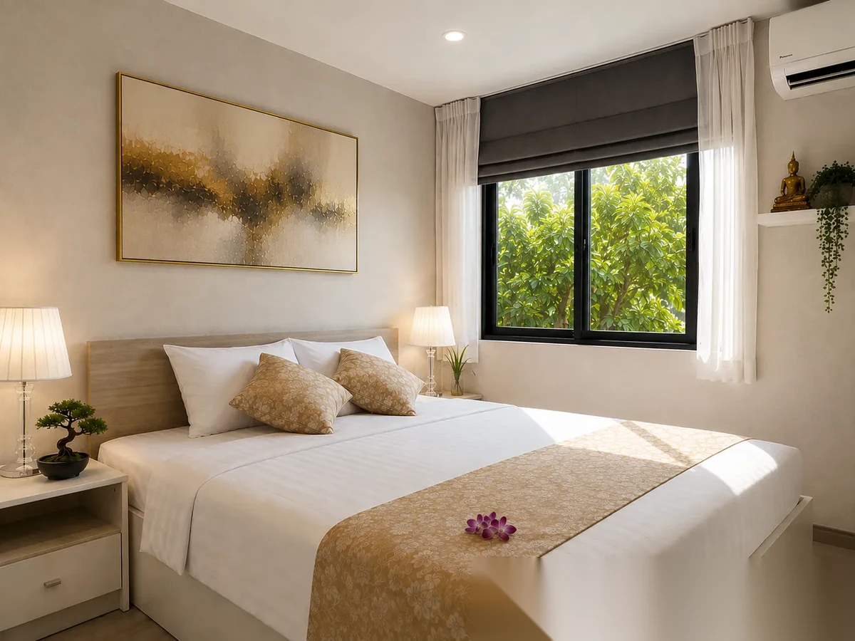 1 Bedroom Apartment for rent at The Title Residencies complex · Sakhu · Garden View — photo 3