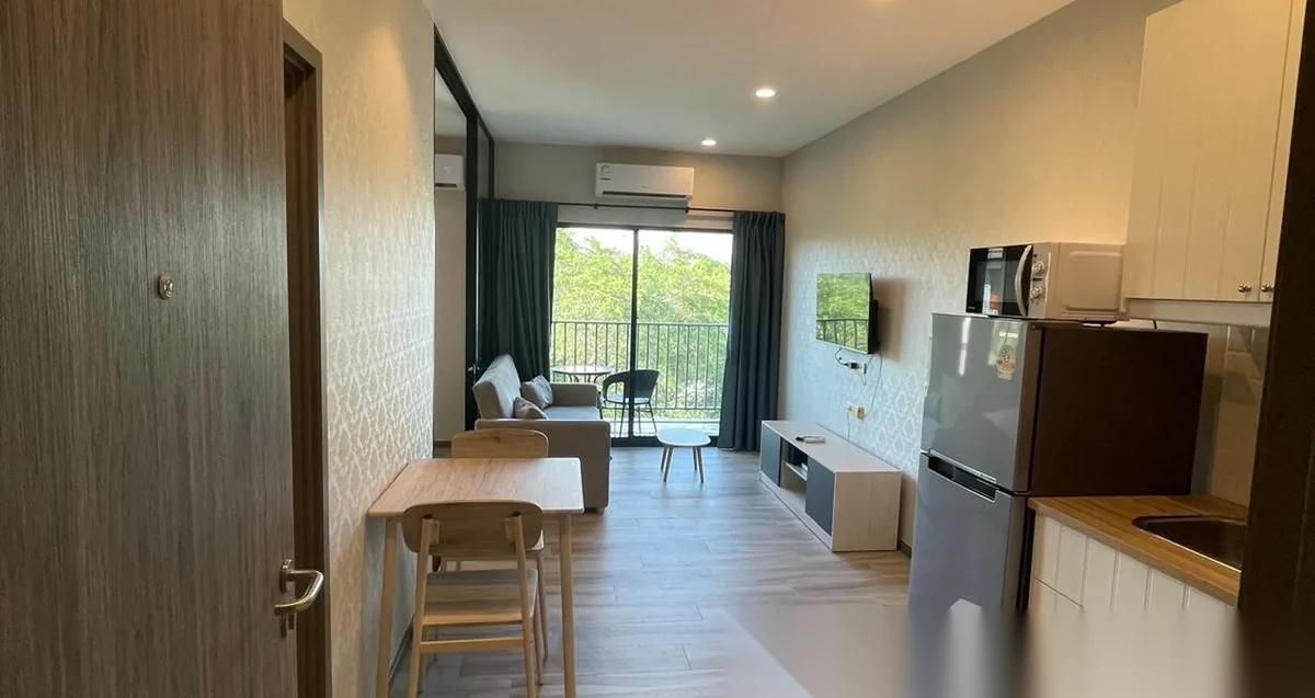 Апартаменты 1BR в ЖК The Title Residencies · Саку · Вид в сад