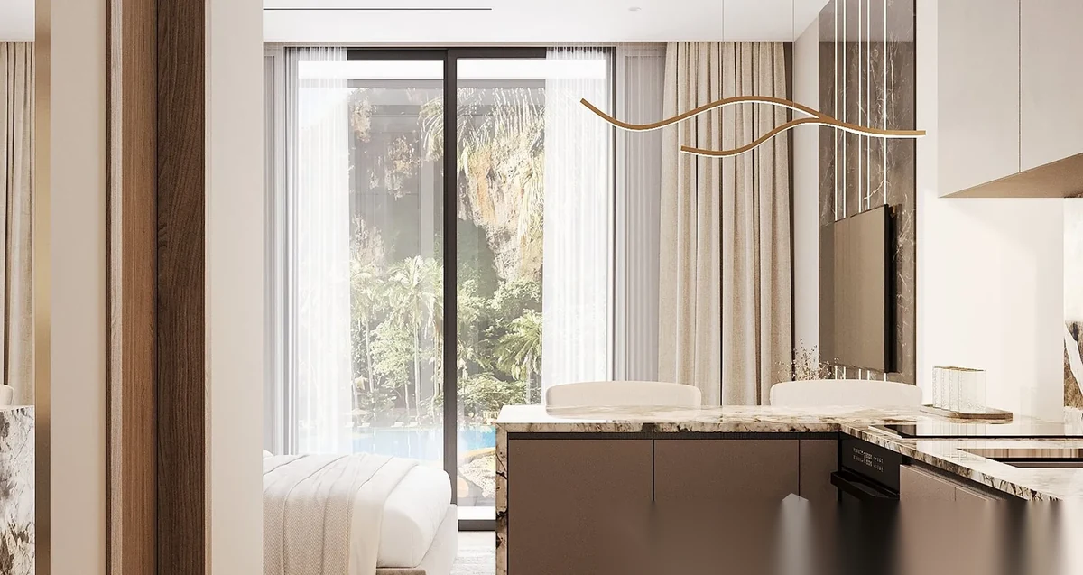 Апартаменты студия в ЖК Sun Hills Layan Phuket · Чернг Тале / Bang Tao · Вид в сад