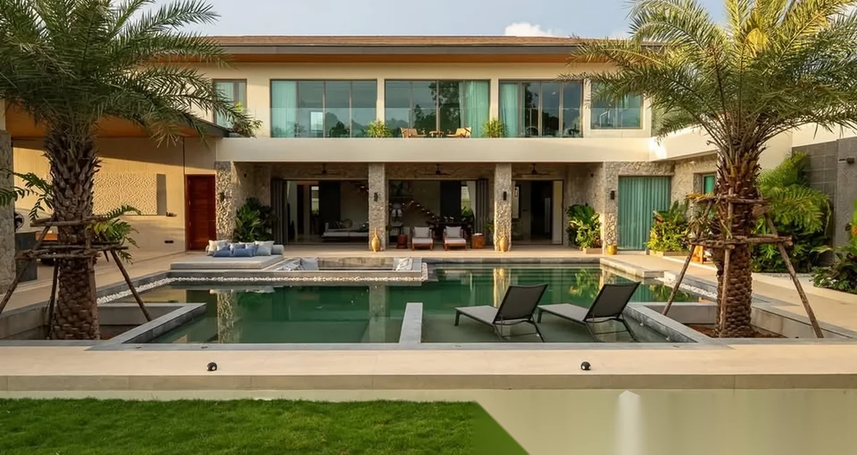 6 Bedroom Villa for rent at Unique Art-Filled Luxury Villa in Layan, Phuket Villa Mumu complex · Choeng Thale · Pool View