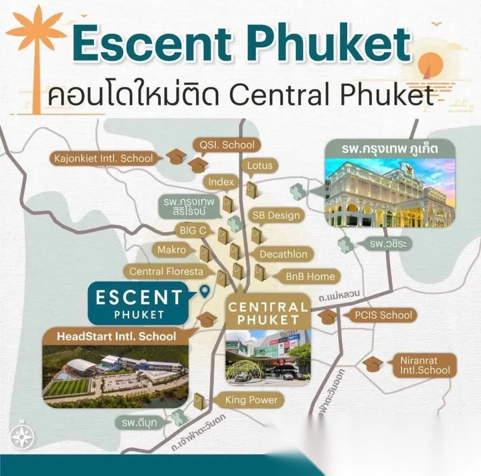1 Bedroom Apartment for sale at Escent Phuket complex · Wichit · Pool Access — photo 3