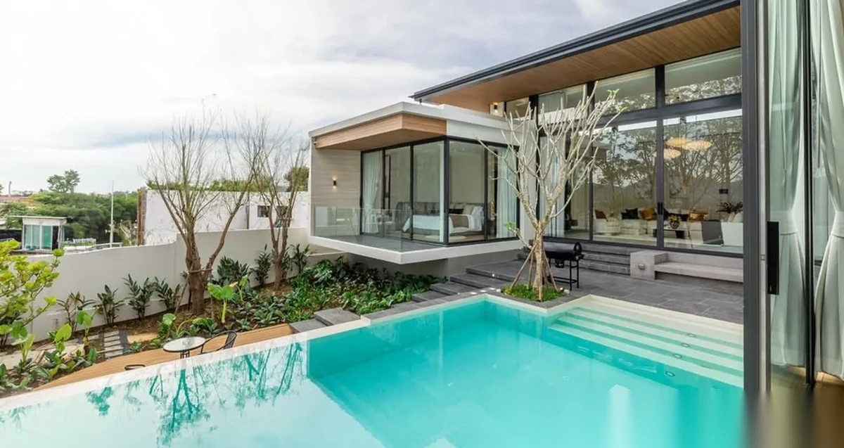 3 Bedroom Villa for rent at Amber Chamber complex · Si Sunthon · Pool View
