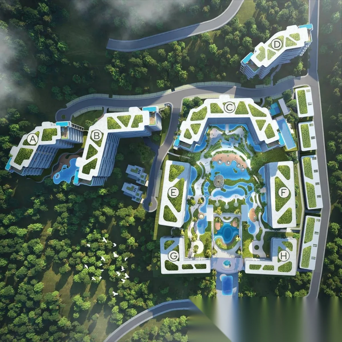 1 Bedroom Apartment for sale at AYANA Heights Seaview Residence complex · Choeng Thale · Pool View — photo 2