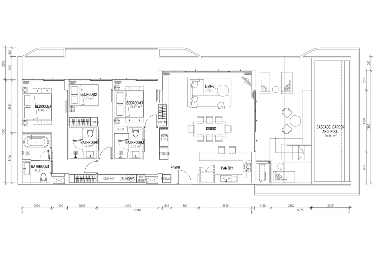 Пентхаус 3BR в ЖК Laguna Lakelands - Waterside Residences · Чернг Тале / Bang Tao · Вид на озеро — фото 6
