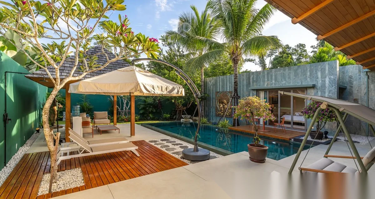 2 Bedroom Villa for rent at Anchan Flora complex · Thep Krasattri · Pool View