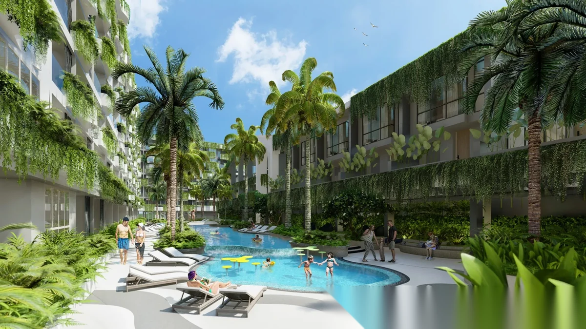 1 Bedroom Apartment for sale at Layan Green Park Phase 2 complex · Choeng Thale · Pool View — photo 2