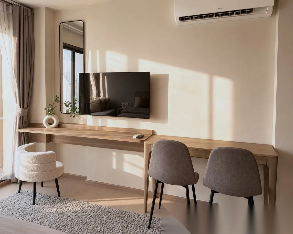 Studio Apartment for rent at The Base Rise complex · Wichit · Pool View — photo 3