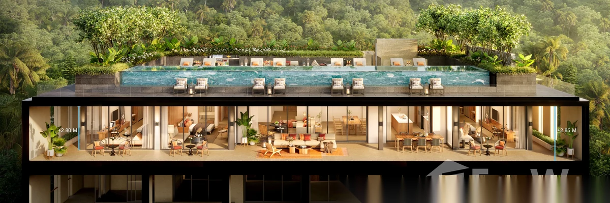 4 Bedroom Penthouse for sale at Kiara Reserve Residence complex · Choeng Thale · Garden View — photo 3