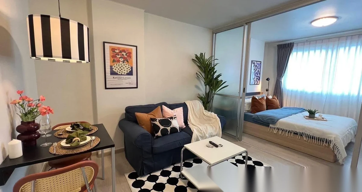 Апартаменты студия в ЖК D Condo Kathu · Кату · Вид на бассейн