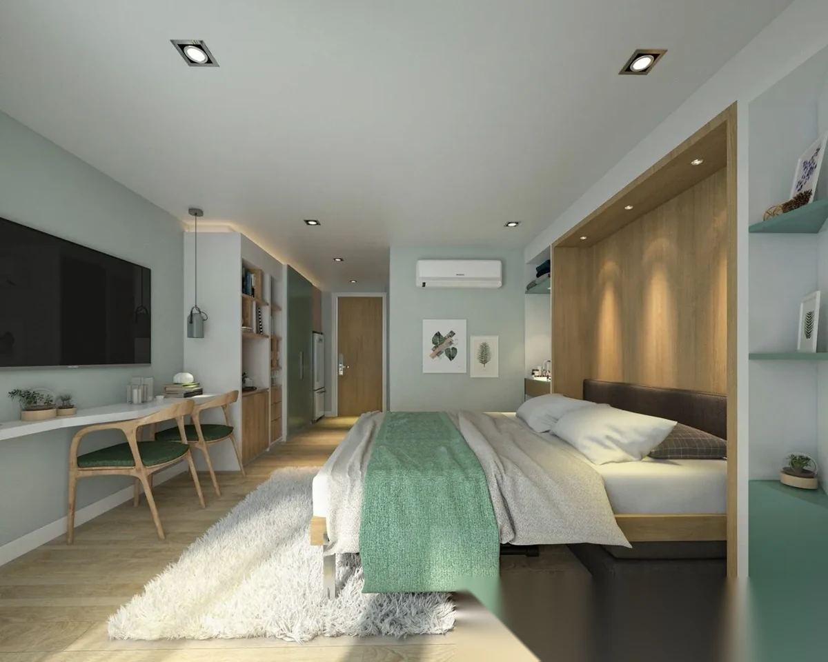 Апартаменты студия в ЖК Serene Condominium Phuket · Чернг Тале / Bang Tao · Вид на море — фото 5