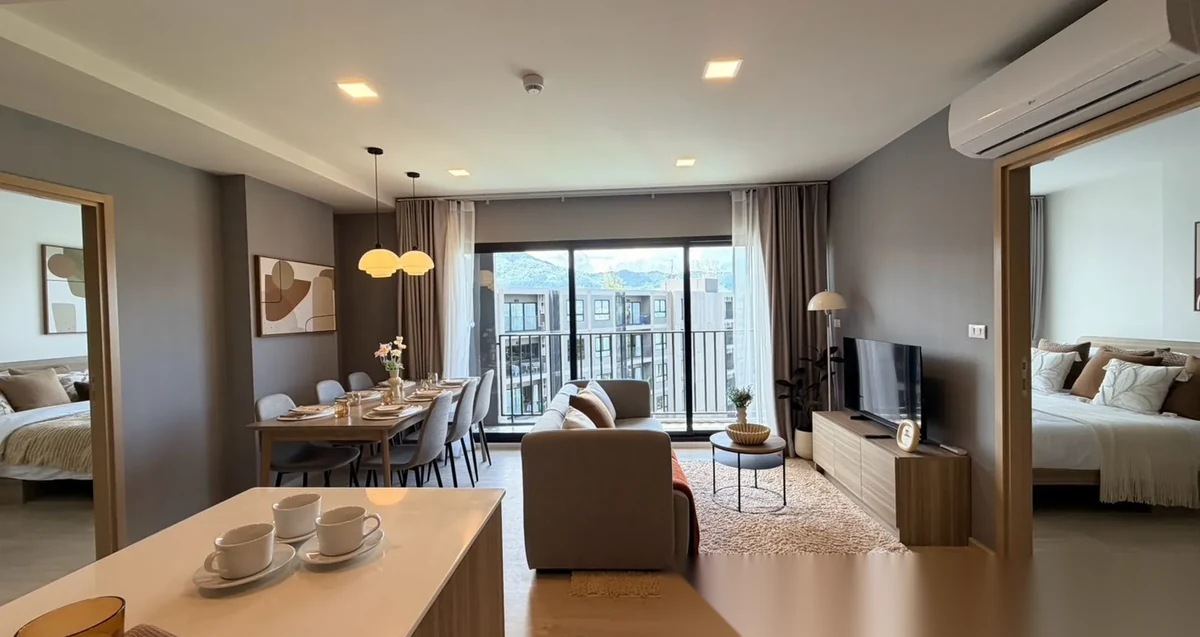 Апартаменты 2BR в ЖК The Base Cherngtalay · Чернг Тале / Bang Tao · Вид на бассейн