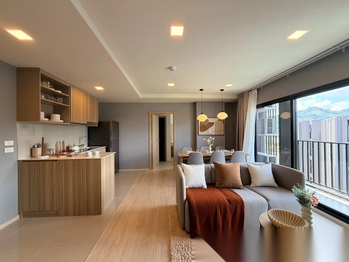 Апартаменты 2BR в ЖК The Base Cherngtalay · Чернг Тале / Bang Tao · Вид на бассейн — фото 12