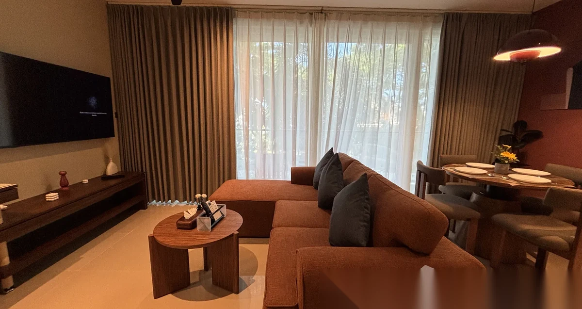 Апартаменты 2BR в ЖК Syama Mansion Kamala Phuket · Камала · Вид в сад