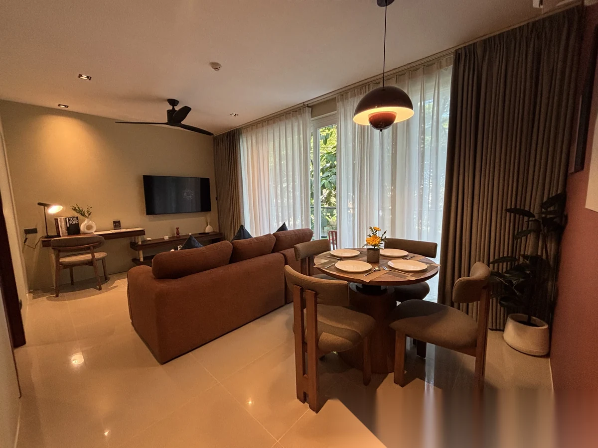 Апартаменты 2BR в ЖК Syama Mansion Kamala Phuket · Камала · Вид в сад — фото 3
