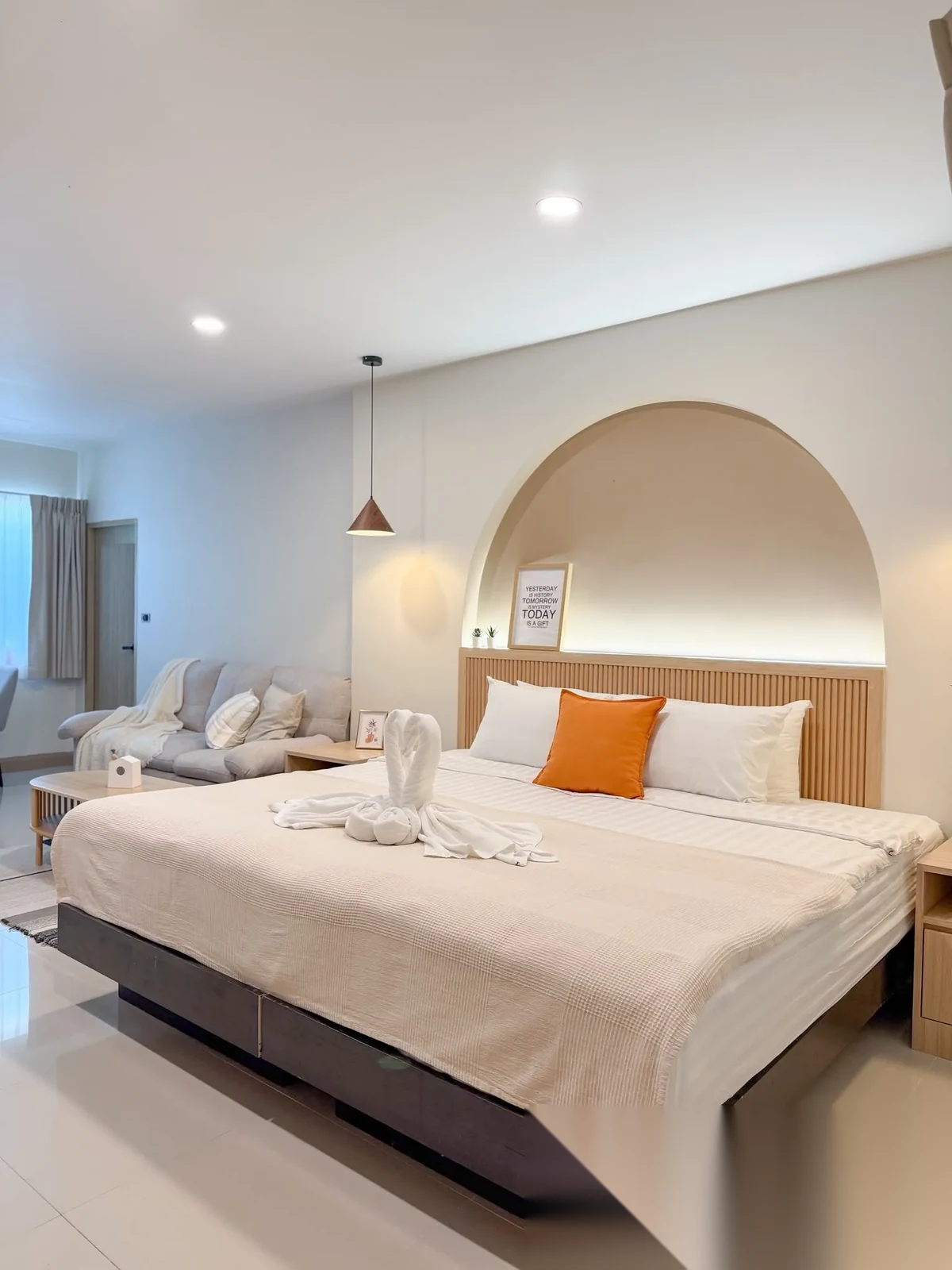 Studio Apartment for rent at Abundant Eco Hostel Phuket complex · Choeng Thale · Garden View — photo 6