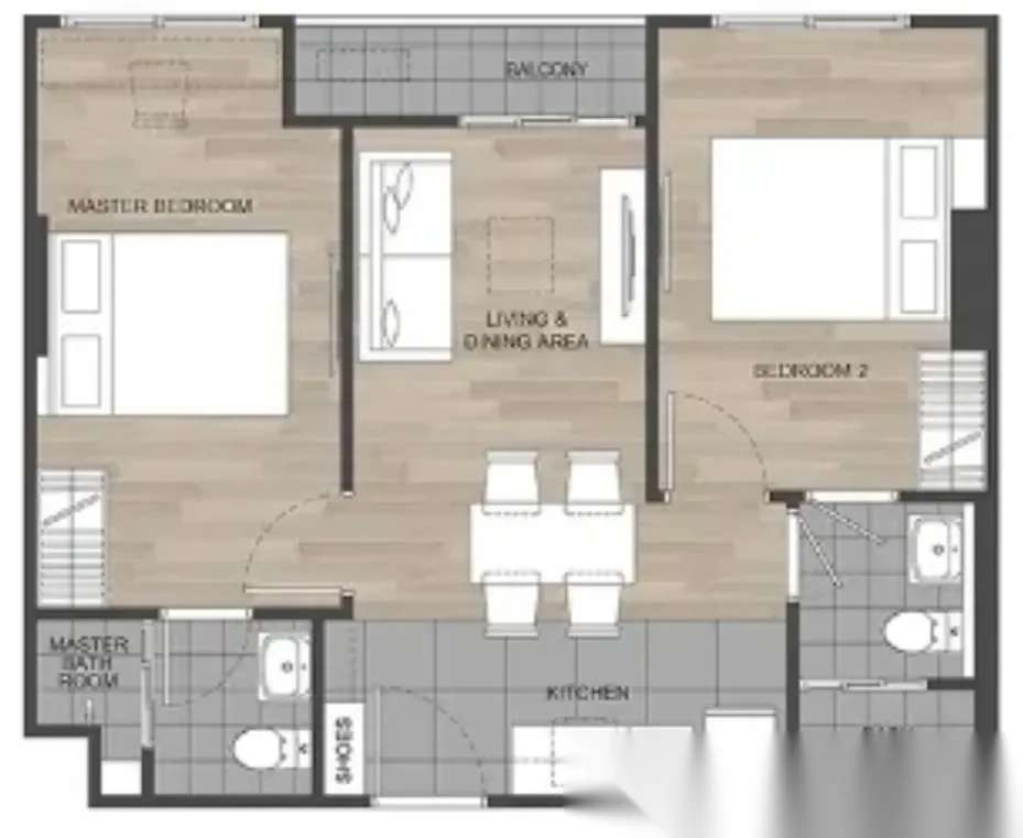2 Bedroom Apartment for sale at D Condo Creek complex · Kathu · Pool View — photo 8
