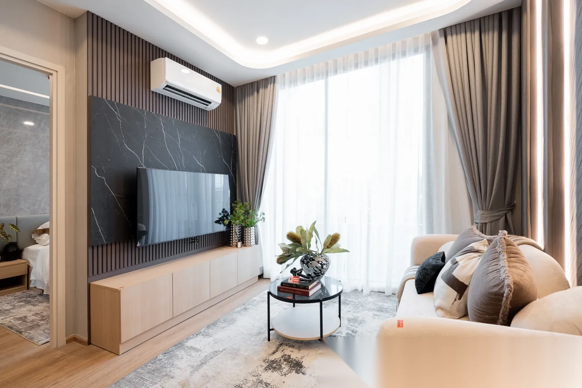 Апартаменты 2BR в ЖК Arise Vibe · Си Сунтон · Вид на бассейн — фото 3