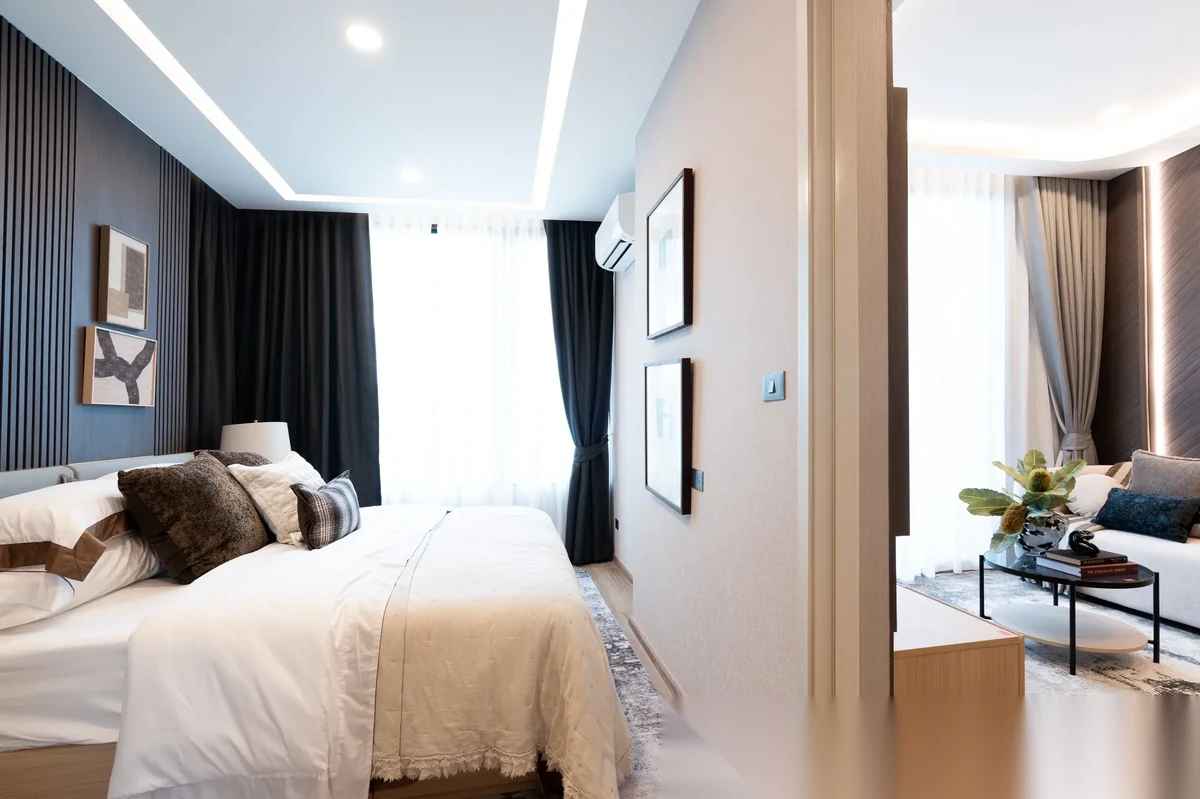 Апартаменты 2BR в ЖК Arise Vibe · Си Сунтон · Вид на бассейн — фото 7