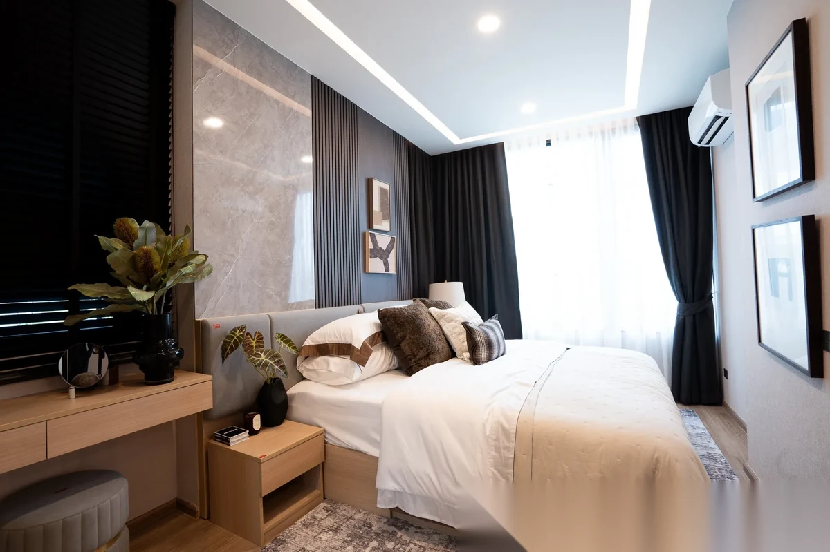Апартаменты 2BR в ЖК Arise Vibe · Си Сунтон · Вид на бассейн — фото 8