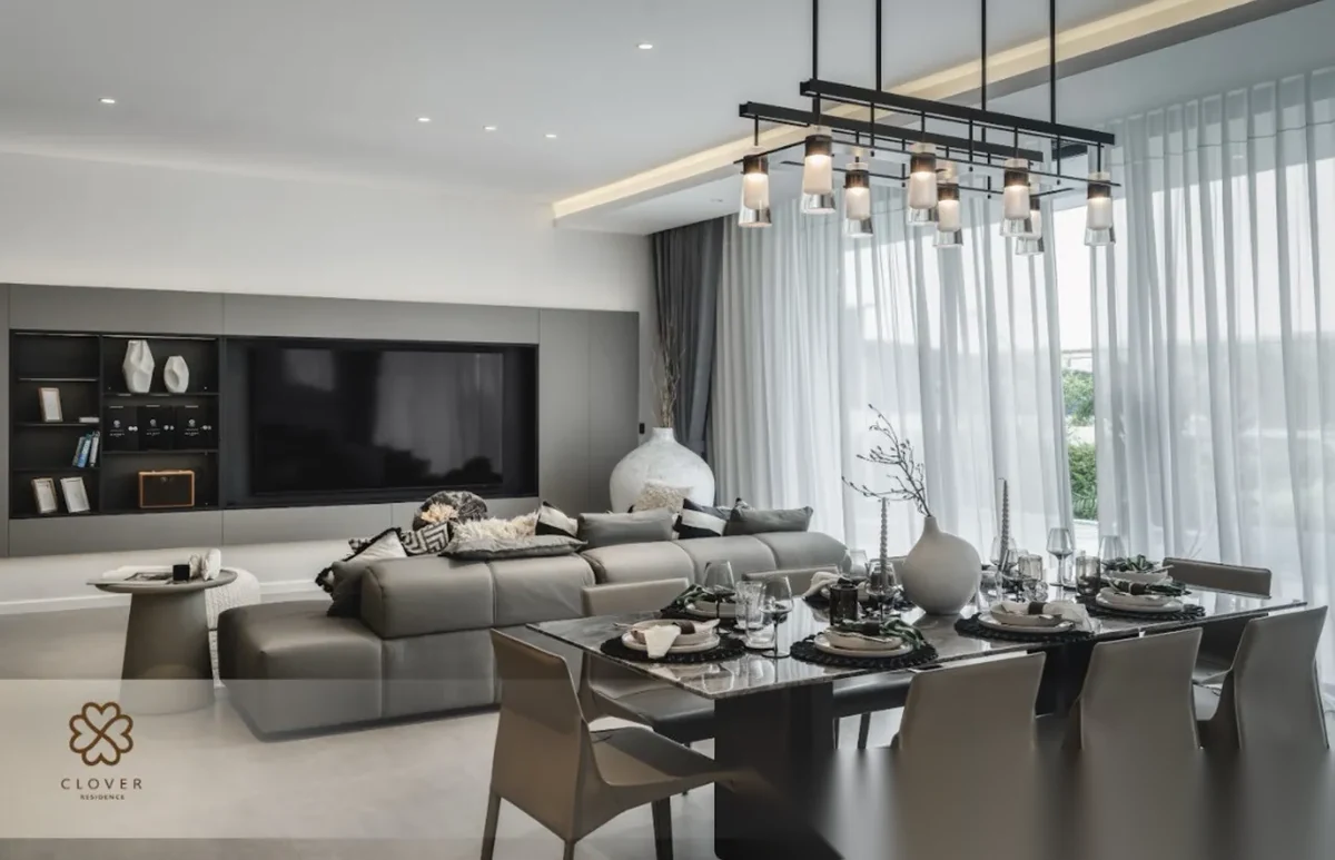 Вилла 4BR в комплексе Clover Residence · Си Сунтон · Выход к бассейну — фото 51
