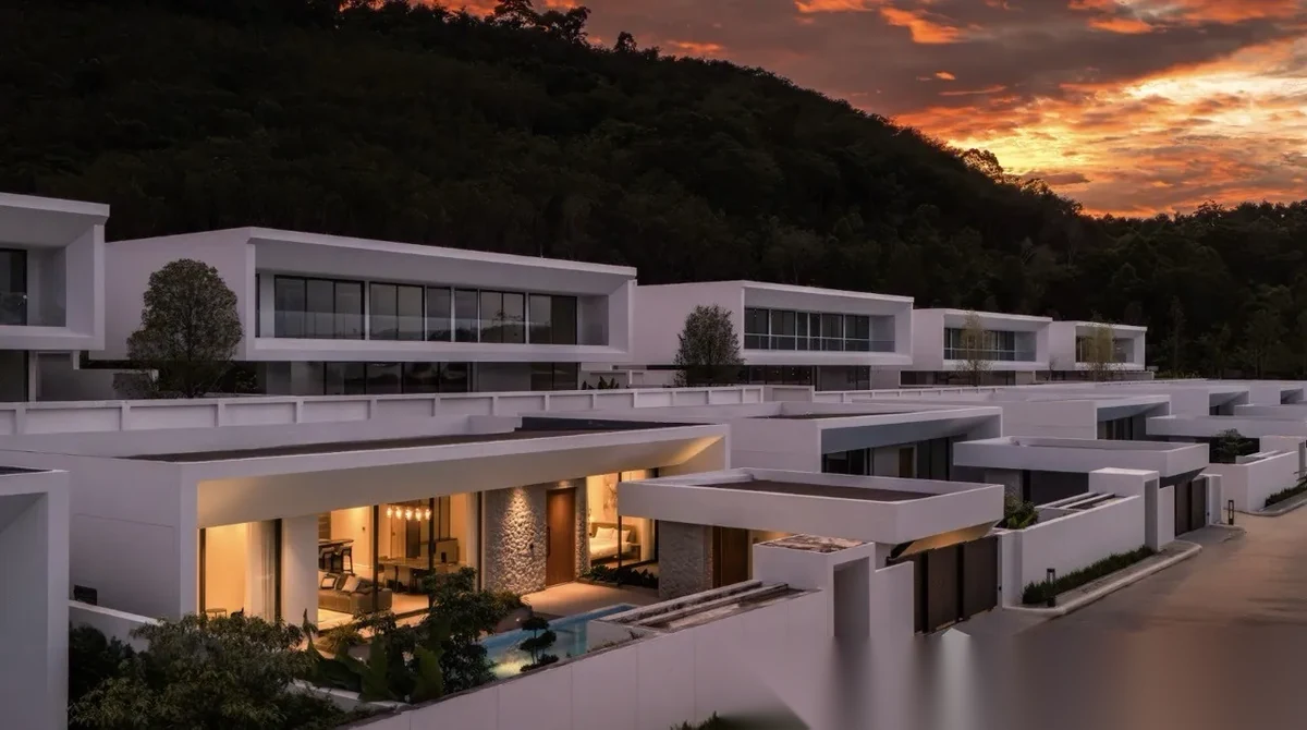 Вилла 4BR в комплексе Clover Residence · Си Сунтон · Выход к бассейну — фото 57