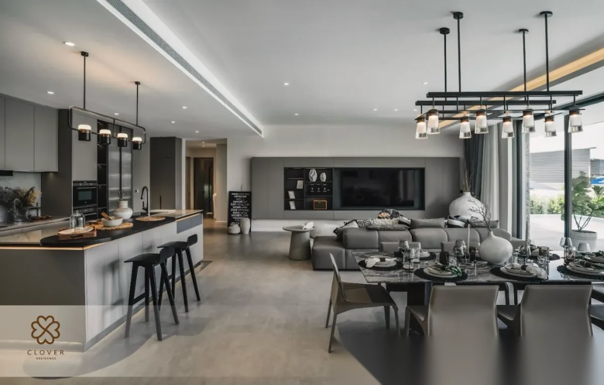 Вилла 4BR в комплексе Clover Residence · Си Сунтон · Выход к бассейну — фото 62
