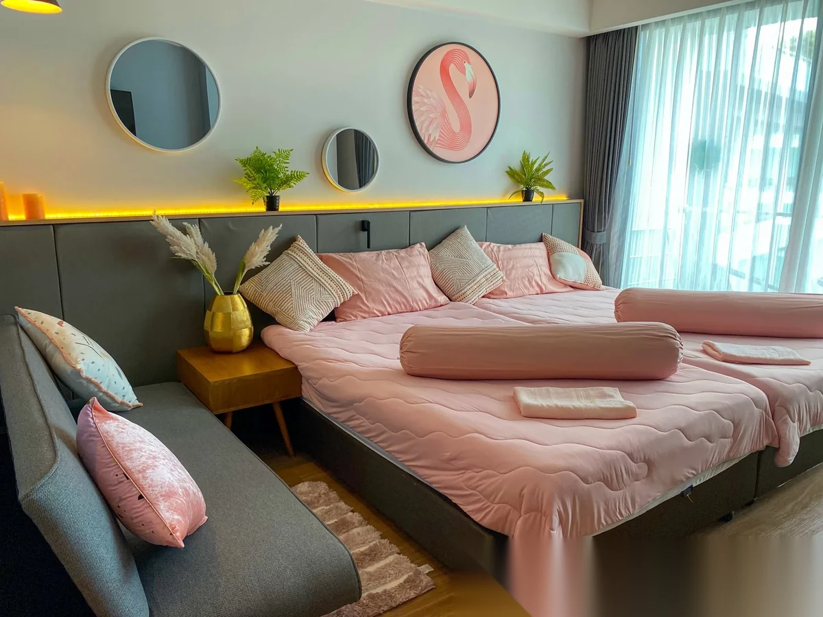 Апартаменты студия в ЖК VIP Kata Condominium 2 · Карон · Вид на бассейн — фото 3