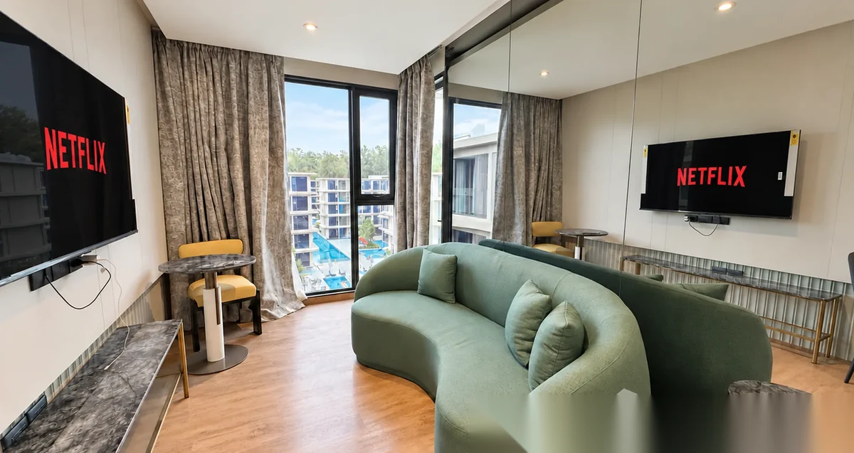 Апартаменты 1BR в ЖК Bellevue Beachfront Condo · Чернг Тале / Bang Tao · Вид на бассейн — превью PDF