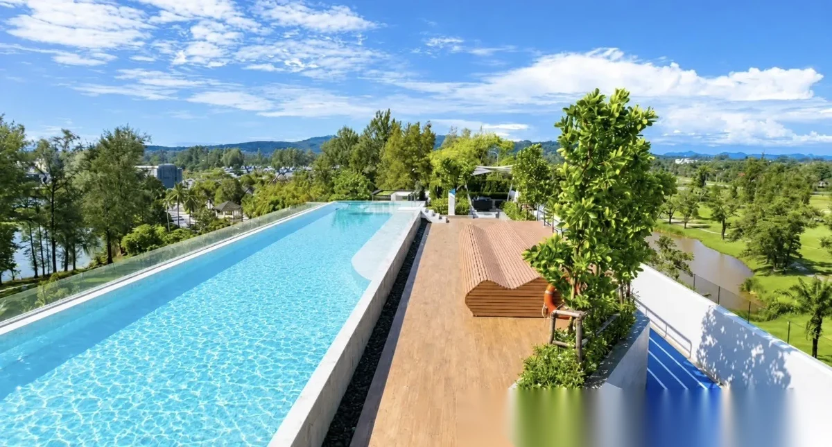 2 Bedroom Apartment for rent at Skypark Aurora Laguna Phuket complex · Choeng Thale · Garden View — photo 7