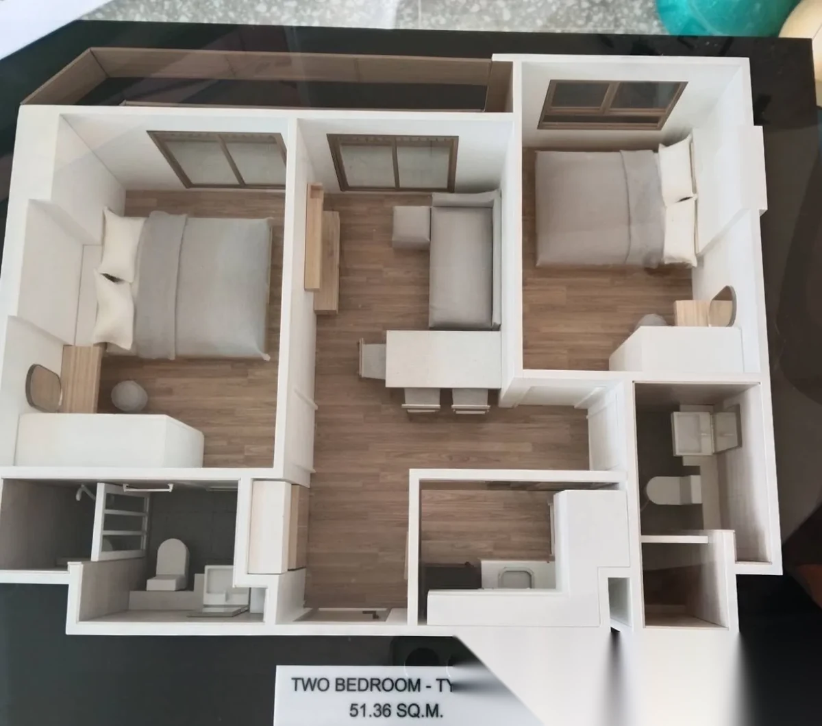 Апартаменты 2BR в ЖК Escent Phuket · Вичит · Вид на бассейн — фото 9