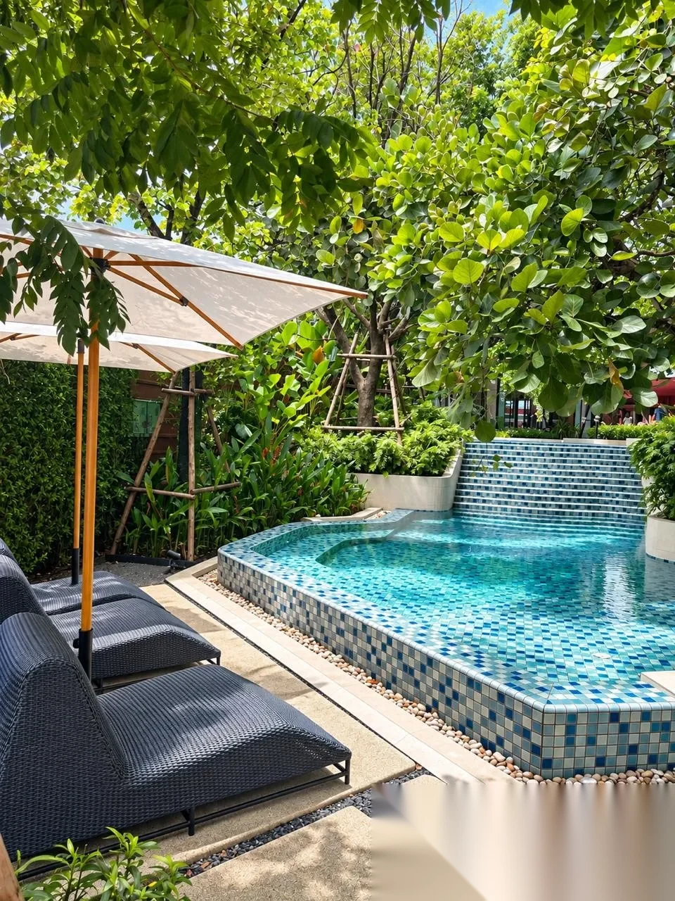 Апартаменты 1BR в ЖК THE BASE Bukit · Вичит · Вид в сад — фото 11