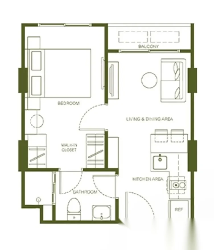 1 Bedroom Apartment for rent at The Base Cherngtalay complex · Choeng Thale — photo 8