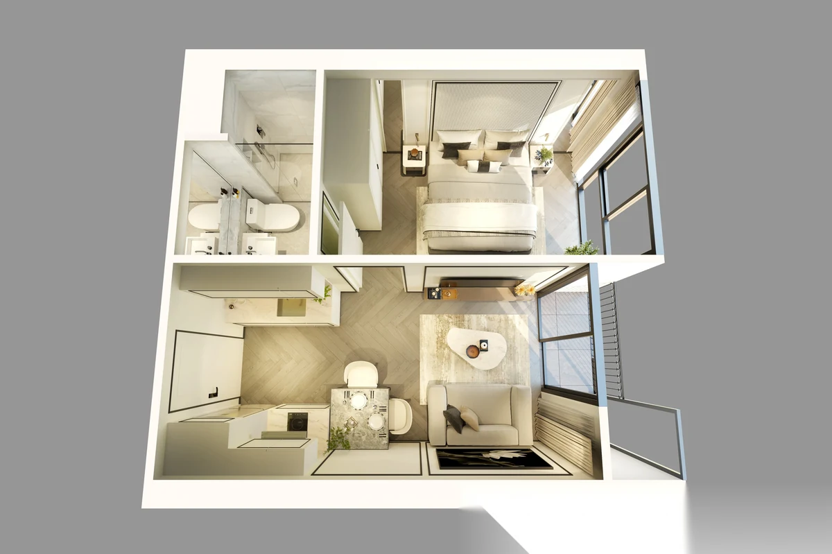 1 Bedroom Apartment for sale at The Ozone Signature Condominium complex · Choeng Thale — photo 6