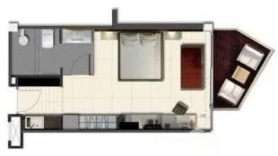 Studio Apartment for sale at The Charm complex · Patong · Partial Sea View — photo 17