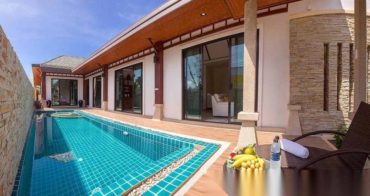 Вилла 3BR в комплексе Rawai VIP Villas & Kids Park · Раваи · Вид на бассейн